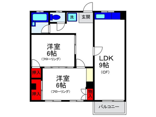 大櫛マンションの物件間取画像